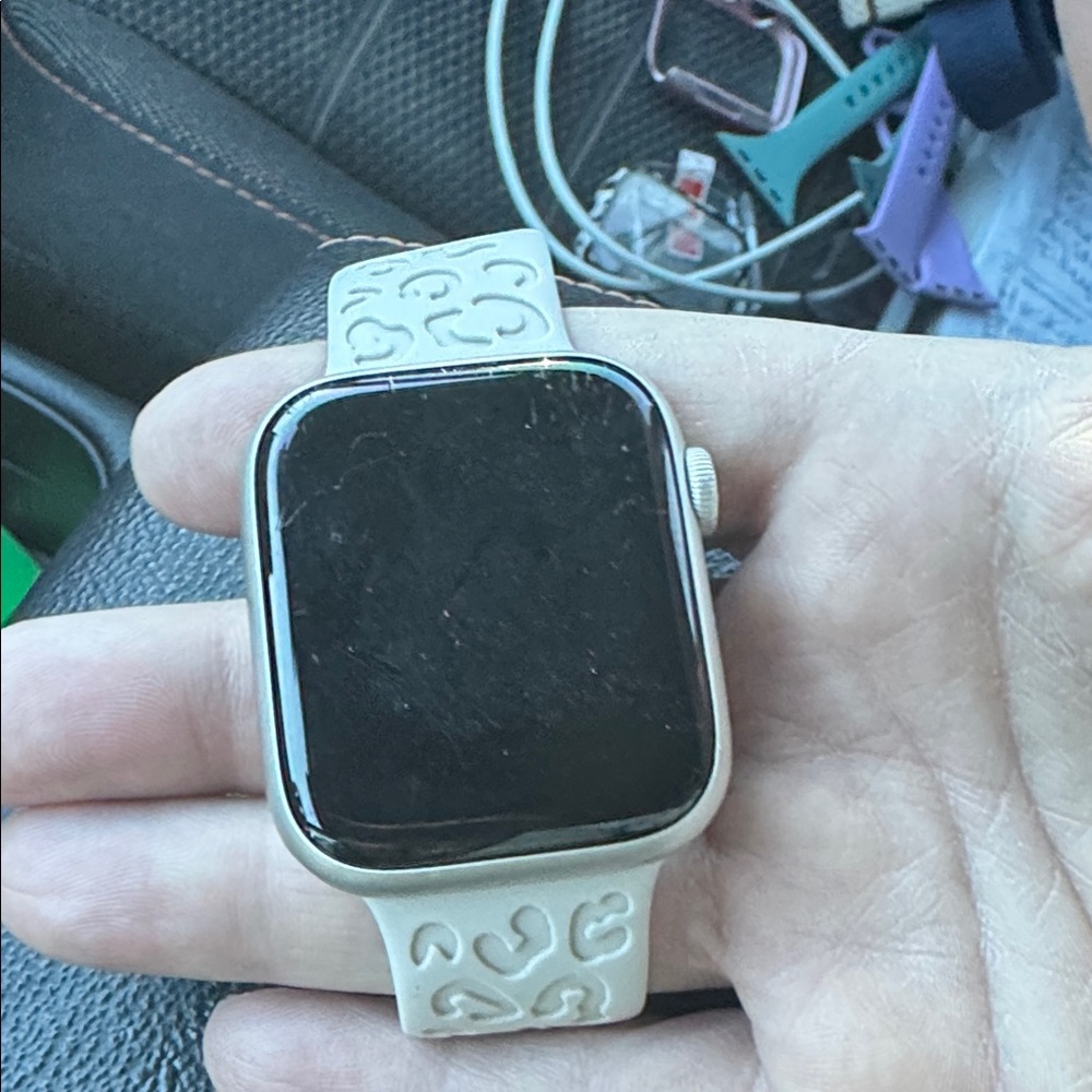 Apple Smartwatch with White Band